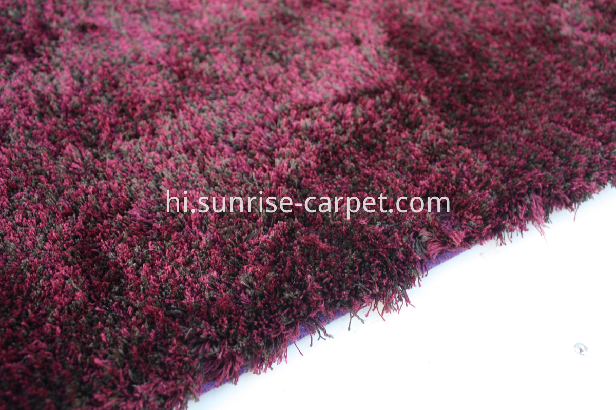 microfiber shag thin yarn burgundy
